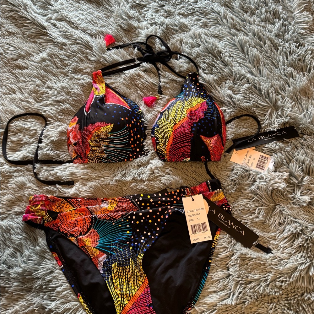 La Blanca Multicolor Bikini Set